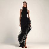 Ruffello Black Dress