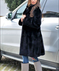 Eclipse Long Faux Fur Coat
