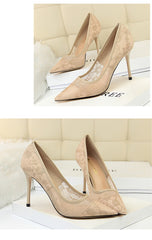 Lace heels