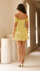Summer Sexy Tube Top Backless Solid Color Tiered Dress