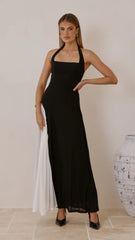 Summer Slim Strap Dress Stitching Halter Dress
