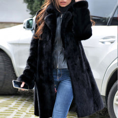 Eclipse Long Faux Fur Coat