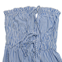 Fresh Vacation Striped Tube Top Lace up Cutout Jumpsuit