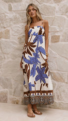 Summer Cami Dress Tropical Printing Vacation Women Dress