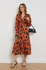 orangeno Floral Dress