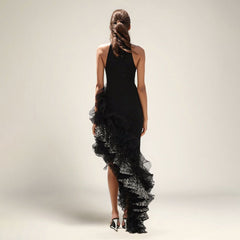 Ruffello Black Dress