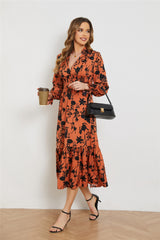 orangeno Floral Dress