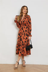 orangeno Floral Dress
