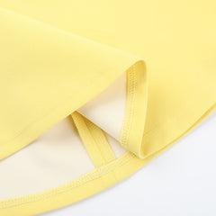Solid Color Tube Top A line Dress Women Pleated Dress