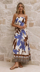 Summer Cami Dress Tropical Printing Vacation Women Dress