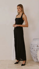 Summer Slim Strap Dress Stitching Halter Dress