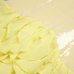 The Iris Strapless Ruffle Maxi