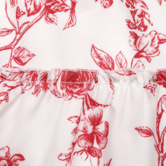 French Vacation Strap Retro Printed Large Swing Dress