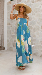 The Romi Smocked Floral Maxi