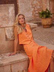 Harriet Boho Overall Vest Skirt Set