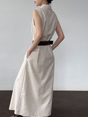 Linen Cinched Dress