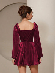 French Classic Wine Dress