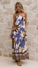 Summer Cami Dress Tropical Printing Vacation Women Dress