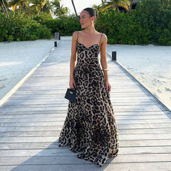 Savanna Leopard Maxi Dress