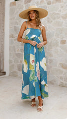 The Romi Smocked Floral Maxi