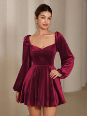 French Classic Wine Dress