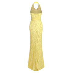 The Aurelia Beaded Halter Dress