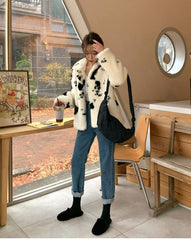 Mink  White  Jacket