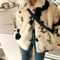 Mink  White  Jacket