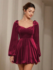 French Classic Wine Dress