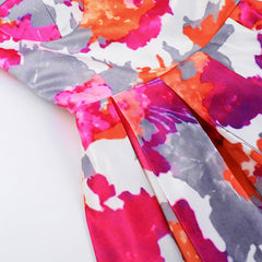 Sexy Short Waist Controlled Slimming Dress Printed A line Dress Summer