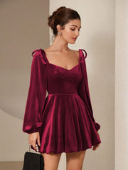 French Classic Wine Dress