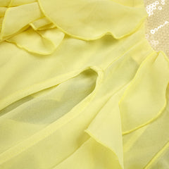 The Iris Strapless Ruffle Maxi