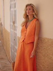 Harriet Boho Overall Vest Skirt Set