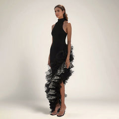 Ruffello Black Dress