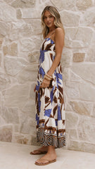 Summer Cami Dress Tropical Printing Vacation Women Dress
